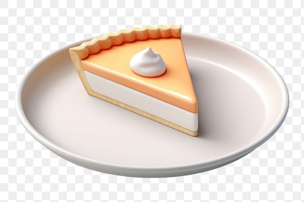 PNG Plate cheesecake dessert slice. AI generated Image by rawpixel.