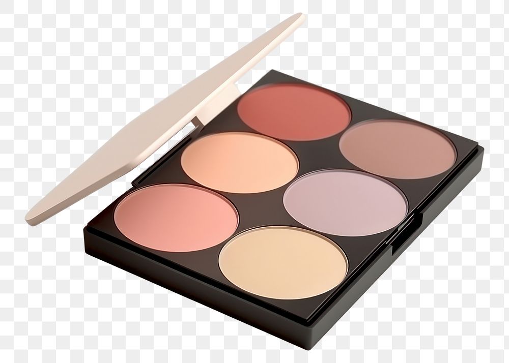 PNG Makeup palette cosmetics white background perfection. AI generated Image by rawpixel.