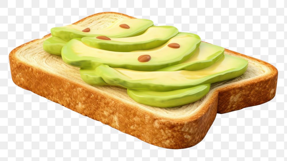 PNG Avocado bread food transparent background. 