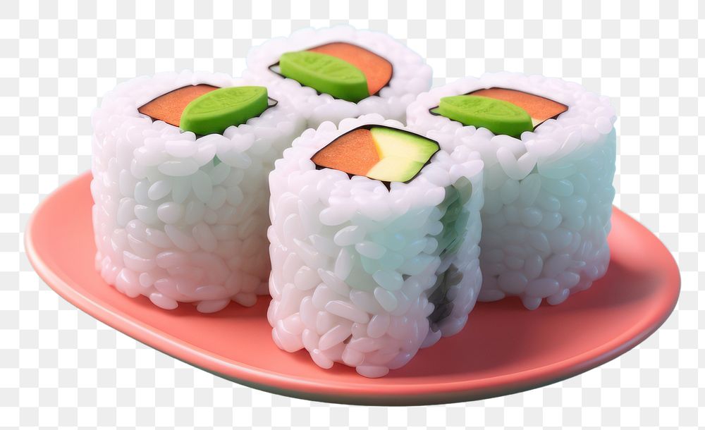 PNG Sushi plate food rice. AI generated Image by rawpixel.