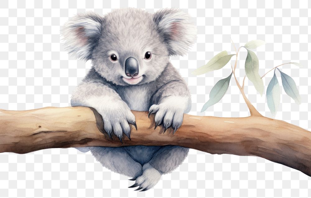 PNG Koala wildlife mammal animal. AI generated Image by rawpixel.