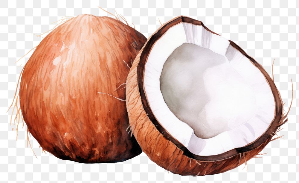 PNG  Coconut food freshness chestnut. AI generated Image by rawpixel.
