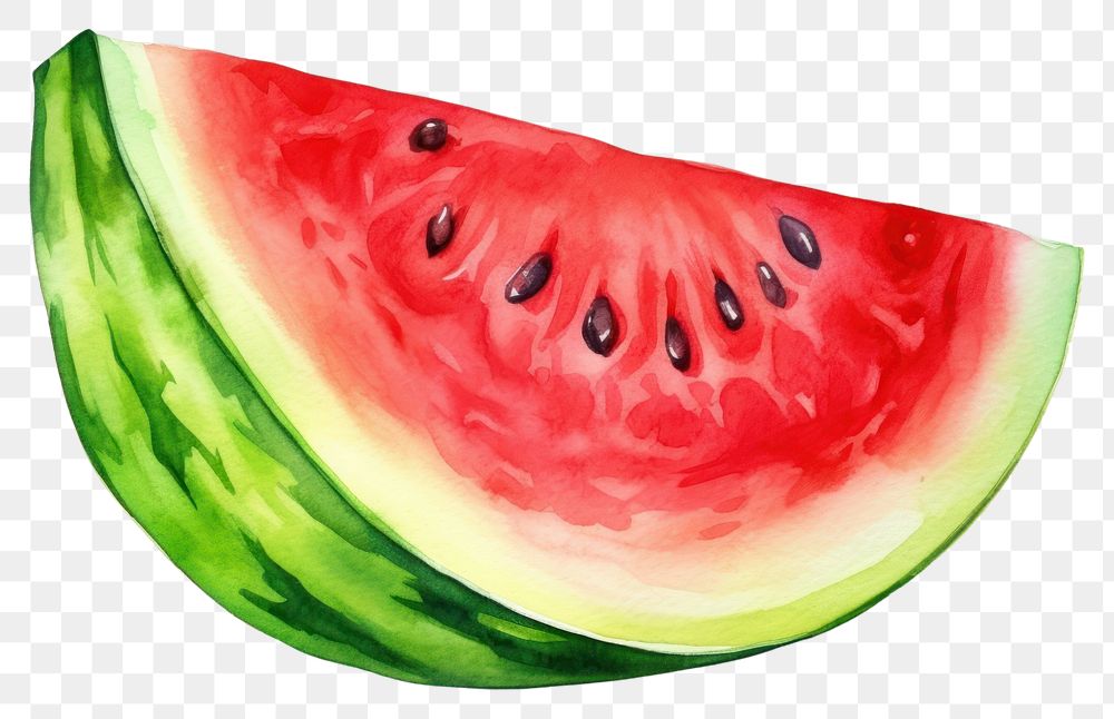 PNG  Watermelon slice fruit plant. AI generated Image by rawpixel.