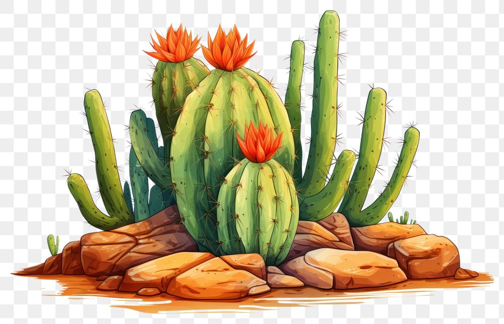 PNG Cactus plant freshness outdoors. AI generated Image by rawpixel.