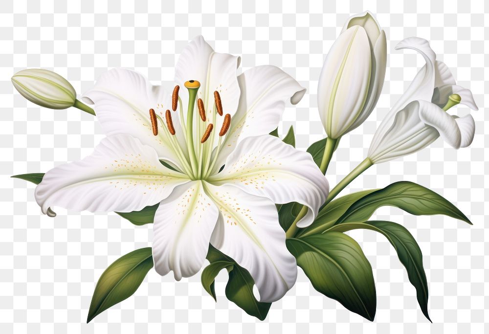 PNG Flower plant white lily