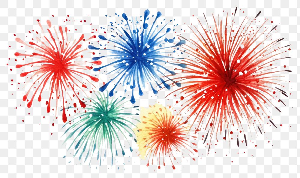 PNG Fireworks white background celebration recreation. AI generated Image by rawpixel.