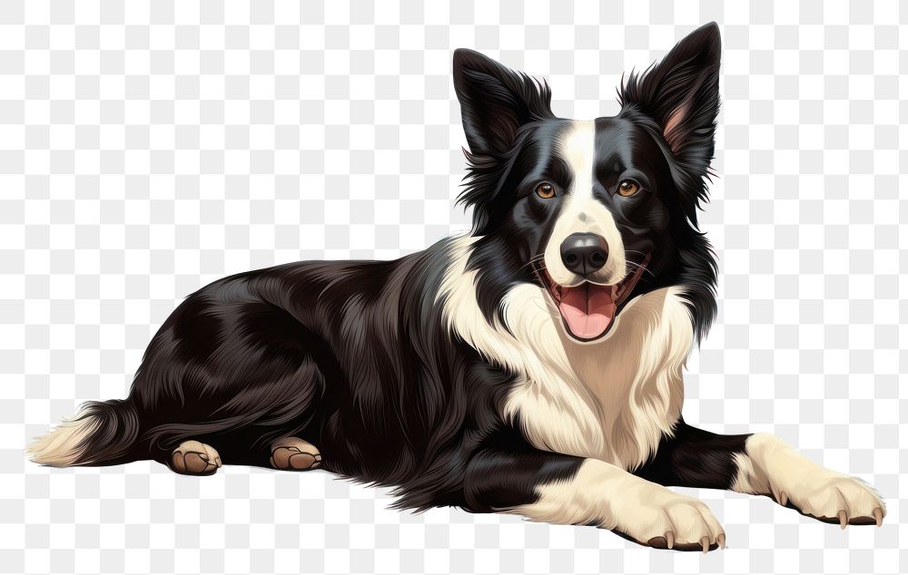 PNG Dog mammal animal collie. 