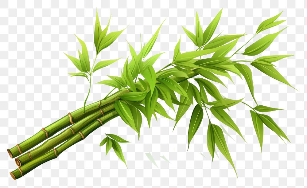 PNG Bamboo plant white background freshness. AI generated Image by rawpixel.