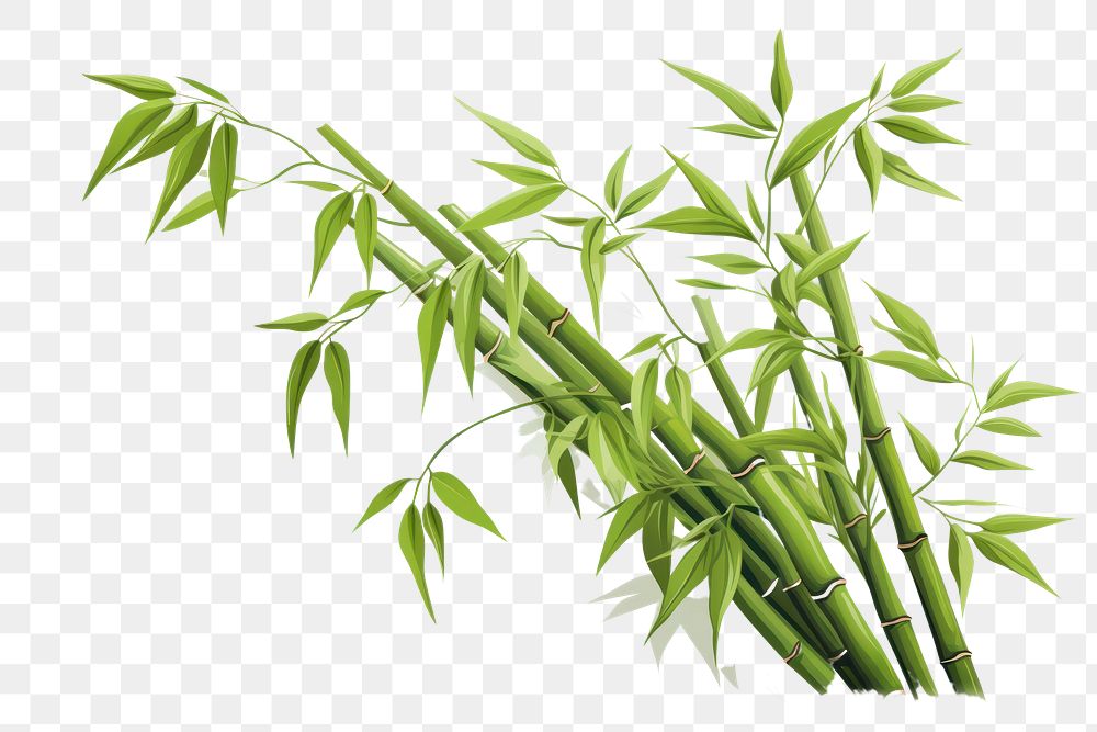 PNG Bamboo plant white background asparagus. AI generated Image by rawpixel.