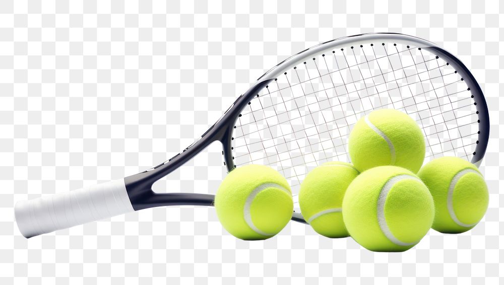 PNG Tennis ball sports racket. AI generated Image by rawpixel.