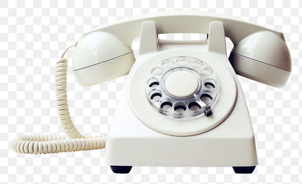 PNG Telephone white electronics technology.