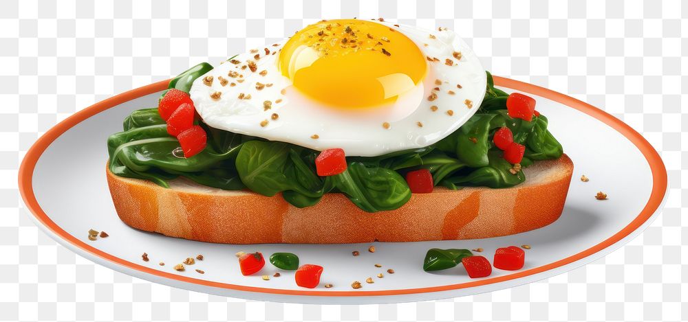 PNG Plate egg spinach table. AI generated Image by rawpixel.