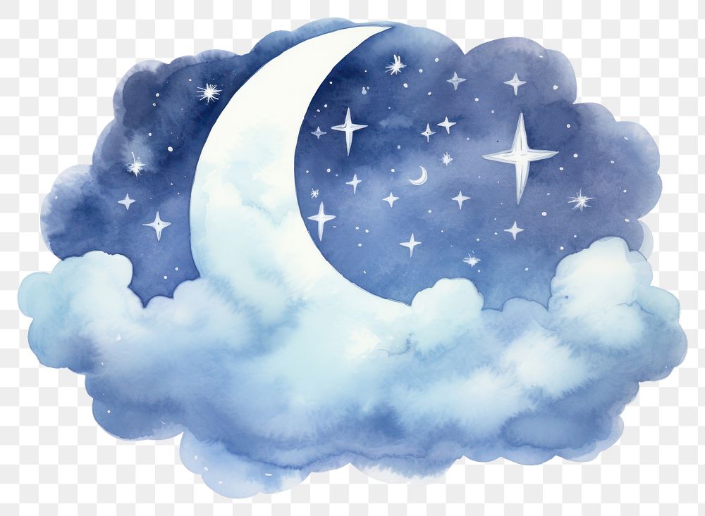 PNG Night cloud moon astronomy transparent background