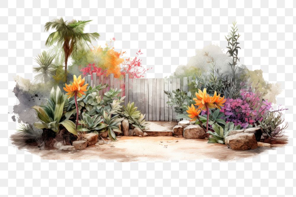 Outdoors backyard painting flower. AI generated Image by rawpixel.