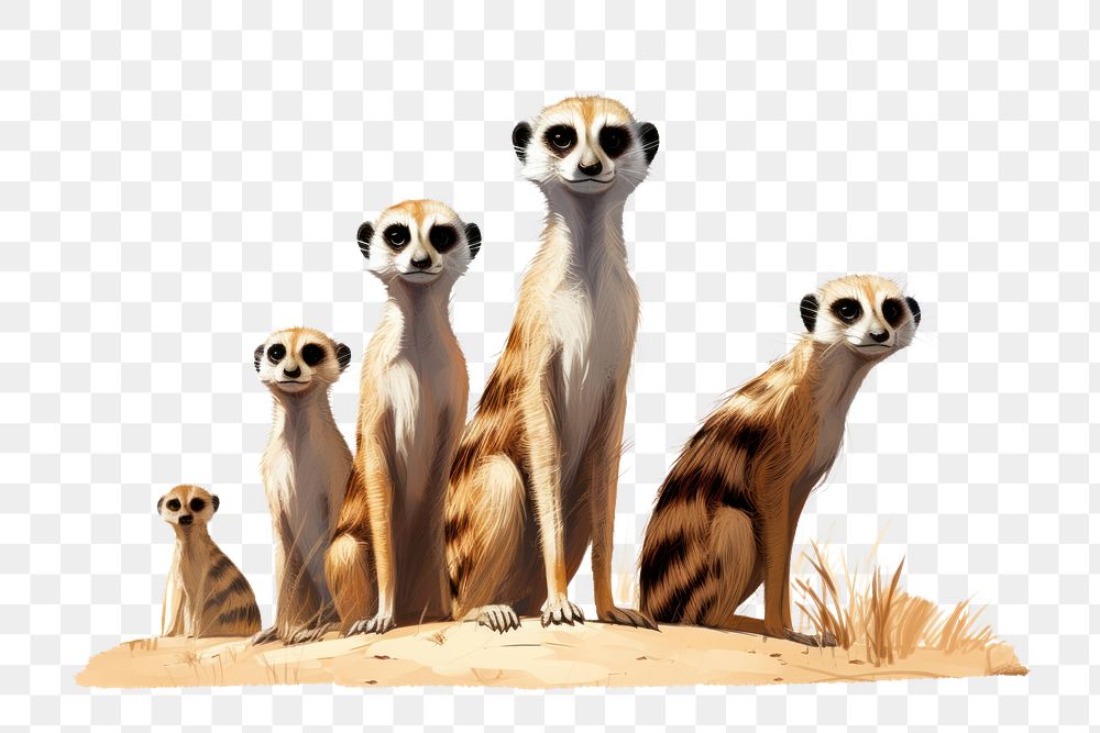 Wildlife meerkat animal mammal. AI generated Image by rawpixel.