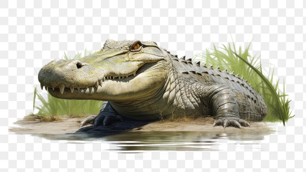 Reptile animal crocodile alligator. AI generated Image by rawpixel.