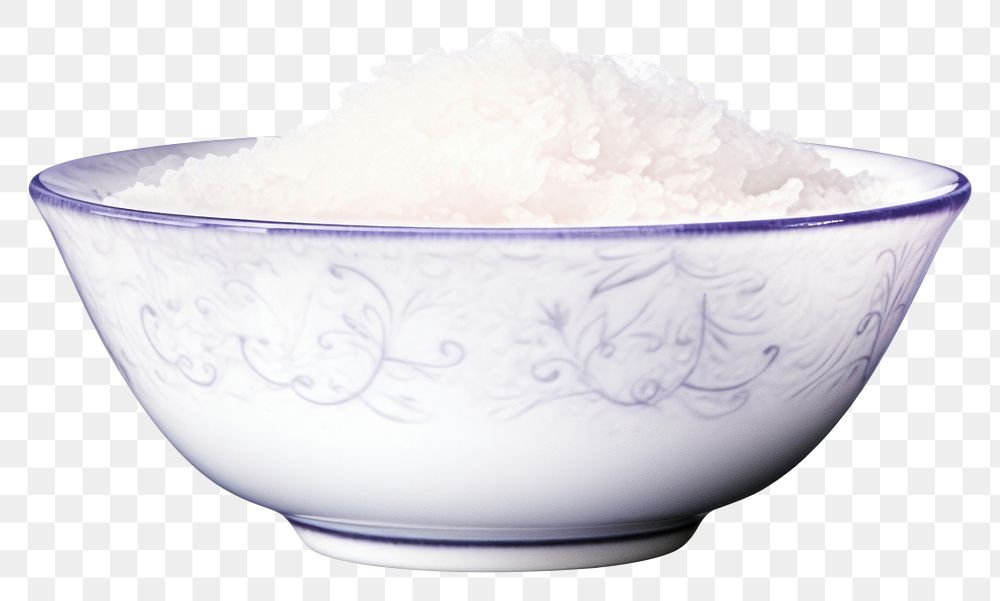PNG Bowl white food white background, digital paint illustration. AI generated image