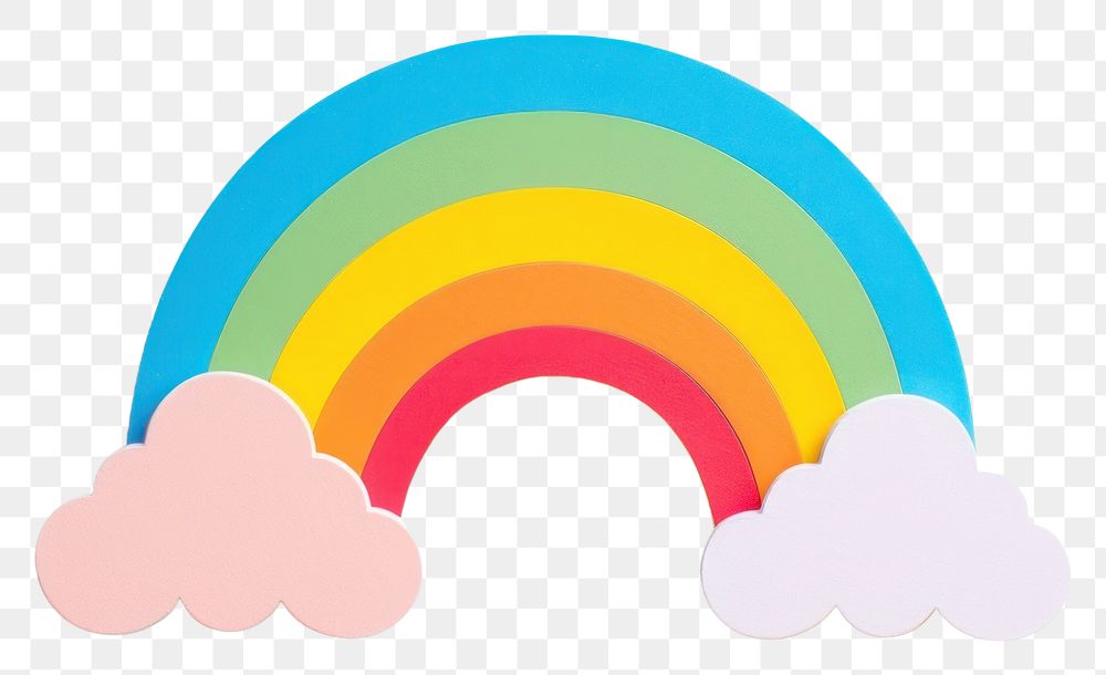 PNG Rainbow cloud art confectionery. AI generated Image by rawpixel.