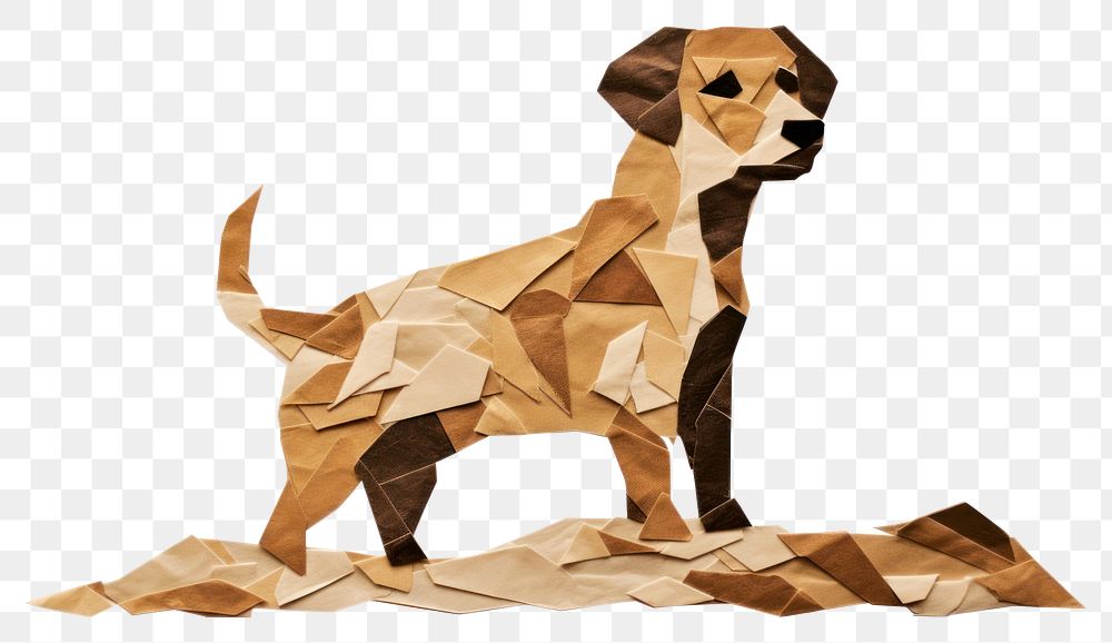 PNG Dog art origami animal. AI generated Image by rawpixel.
