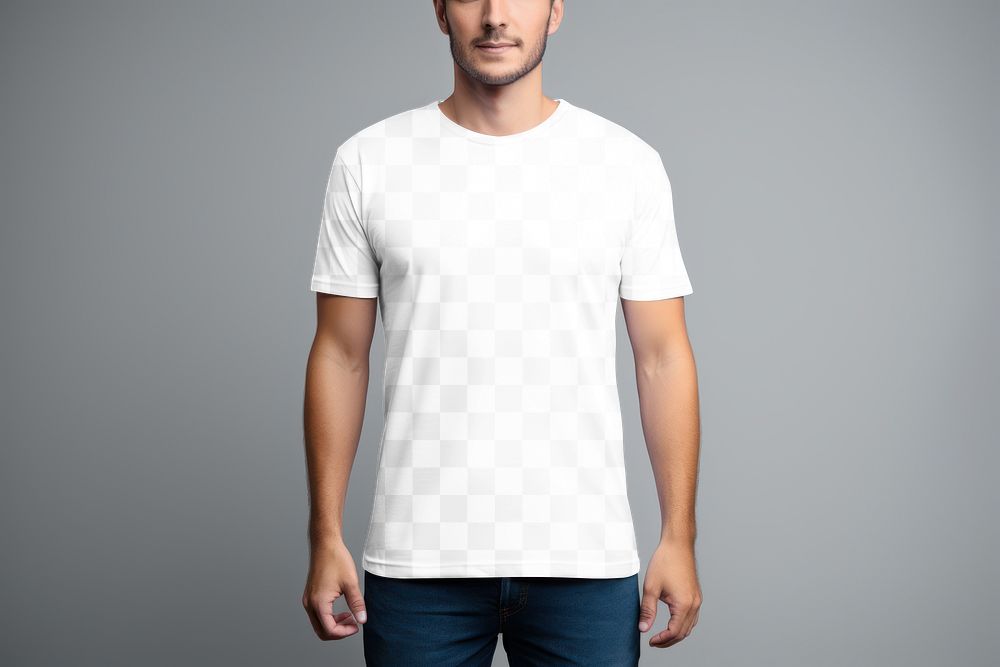 Men's t-shirt png, transparent mockup