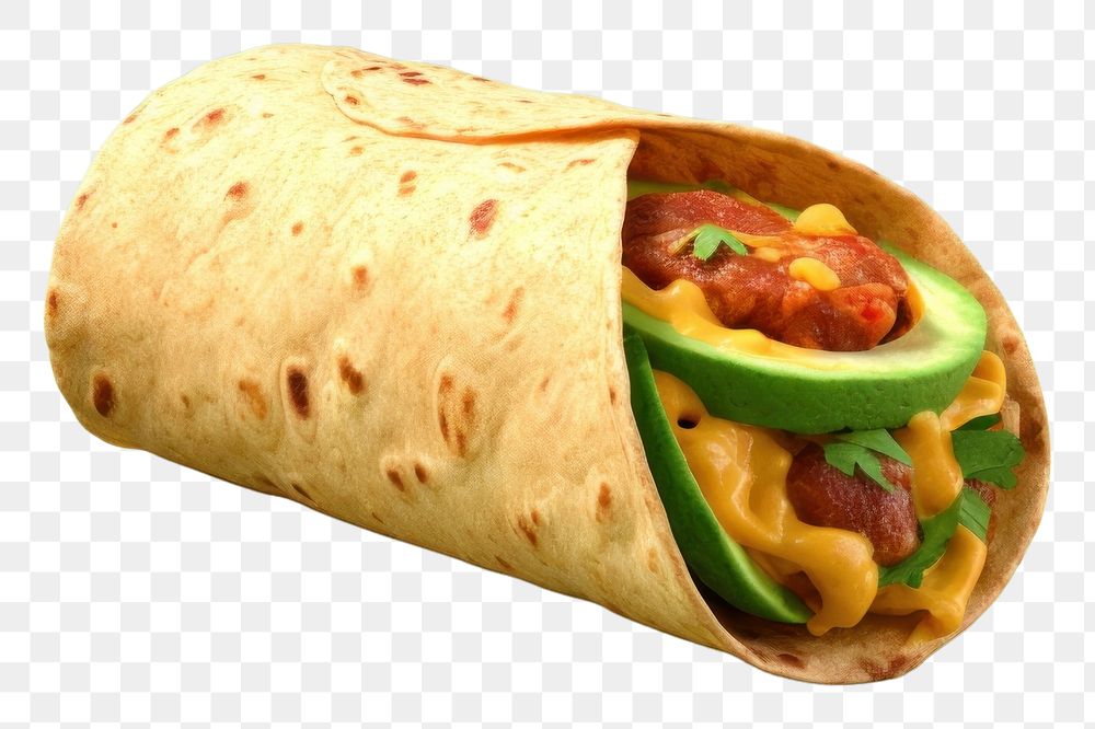PNG Tortilla burrito bread food. AI generated Image by rawpixel.