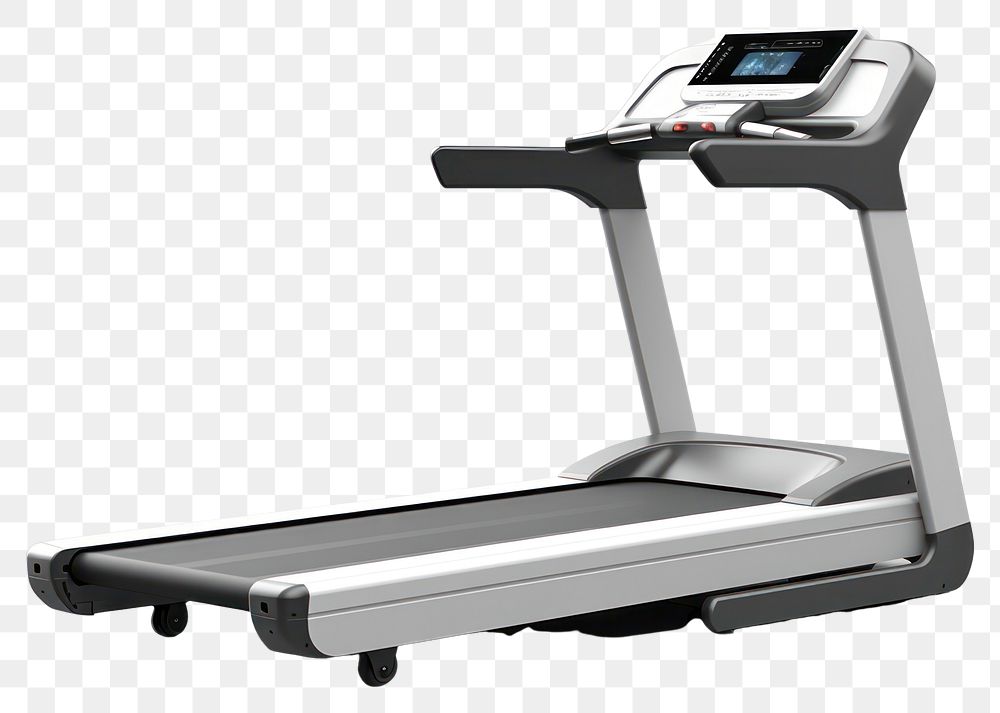 PNG Treadmill white background technology exercising. 