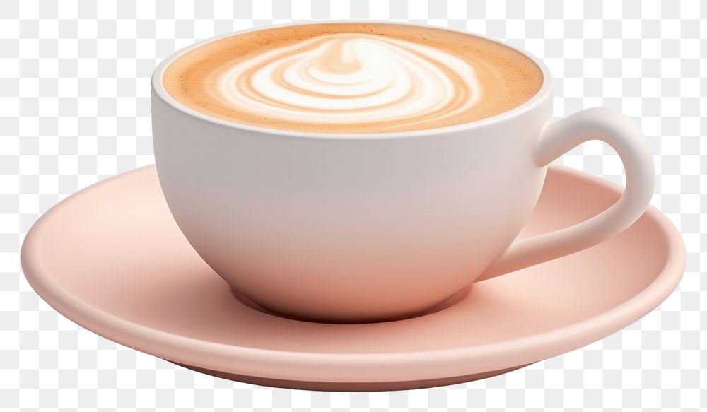 PNG Coffee saucer latte drink. AI generated Image by rawpixel.