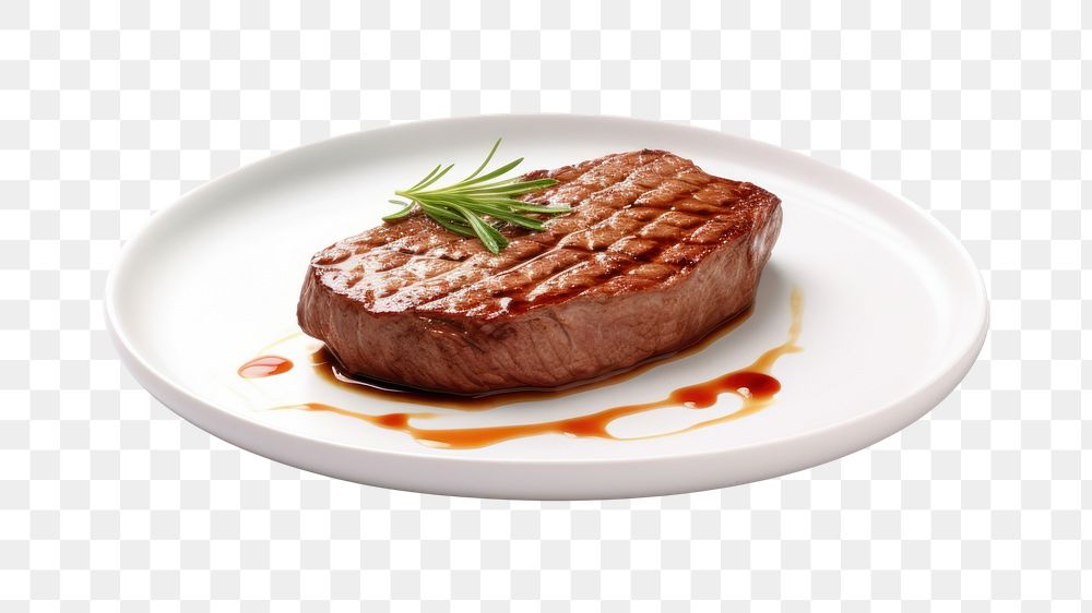 PNG Steak plate beef meat. AI generated Image by rawpixel.