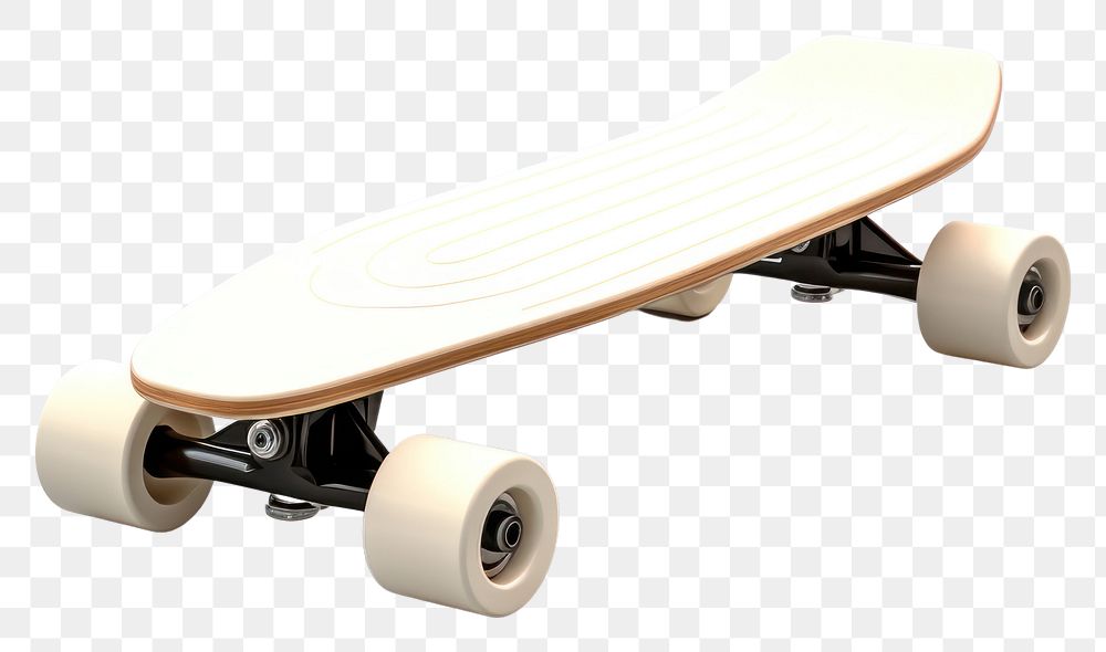 PNG Skateboard longboard white background skateboarding. AI generated Image by rawpixel.