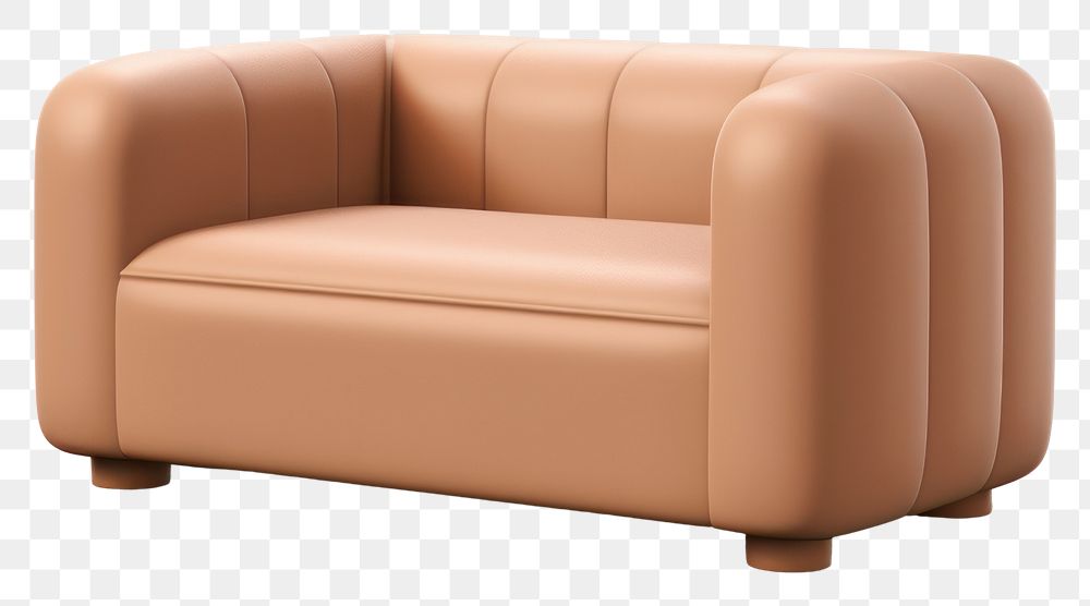 PNG Furniture armchair brown couch. AI generated Image by rawpixel.
