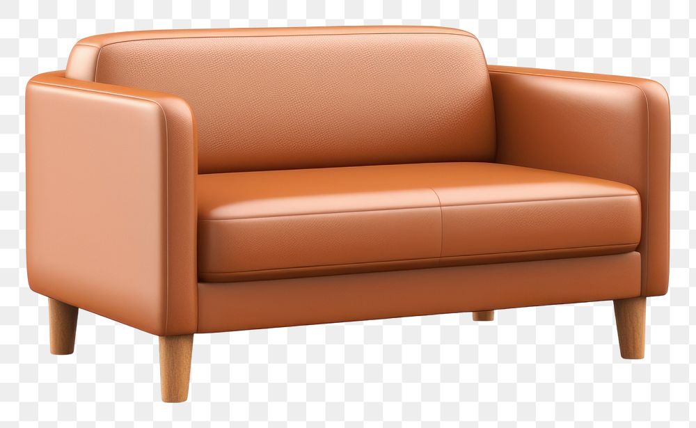 PNG Furniture armchair brown couch. AI generated Image by rawpixel.