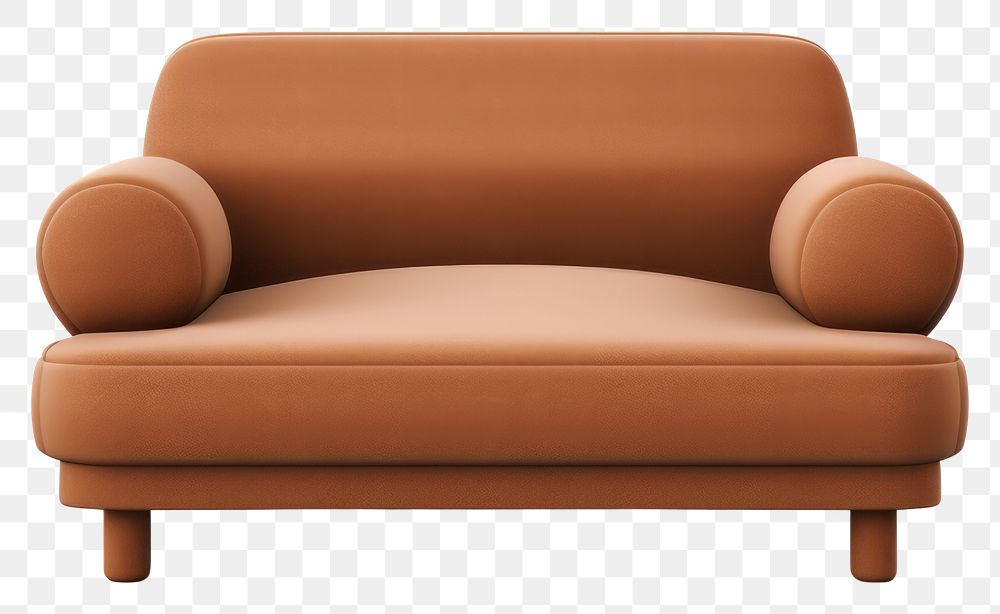 PNG Furniture armchair brown couch. 