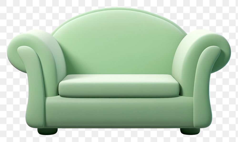 PNG Furniture armchair green couch. AI generated Image by rawpixel.