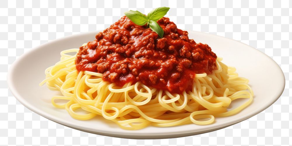 PNG Spaghetti pasta sauce plate. AI generated Image by rawpixel.