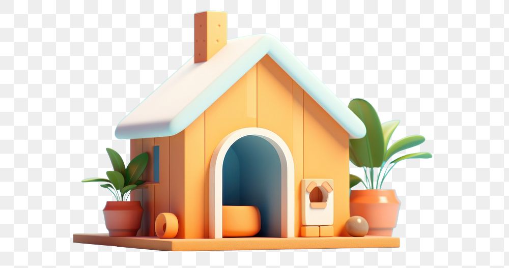 PNG Cartoon home pet architecture. 