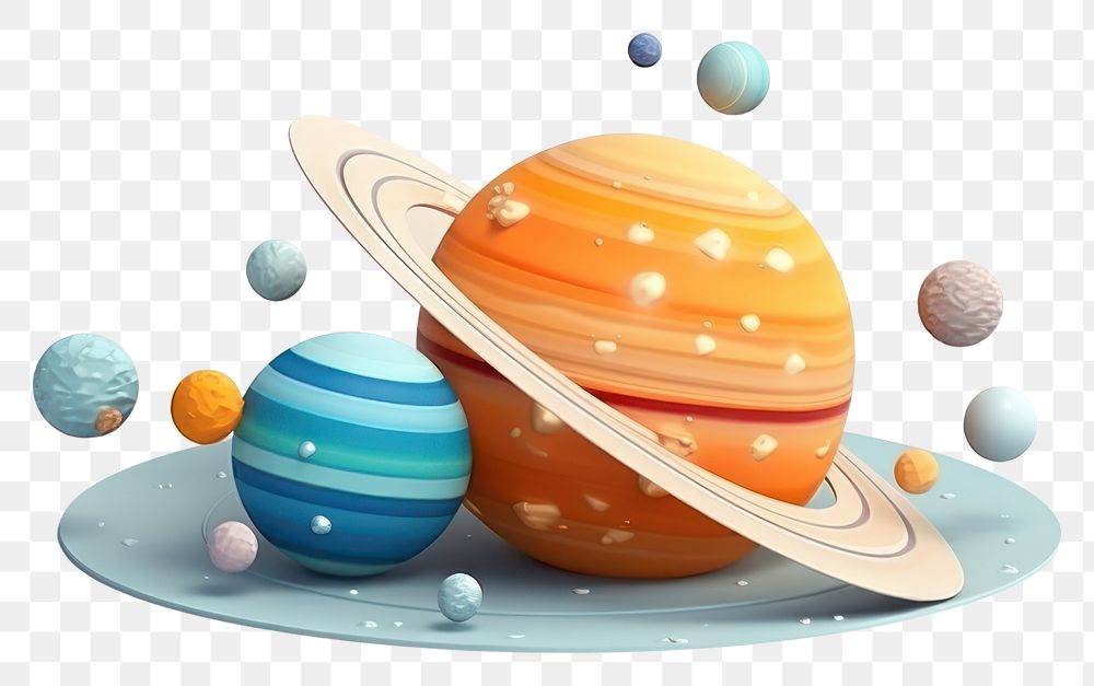 PNG Space cartoon planet transparent background. AI generated Image by rawpixel.