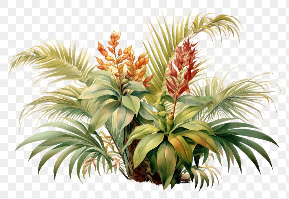 PNG Plant tropics flower transparent background. AI generated Image by rawpixel.