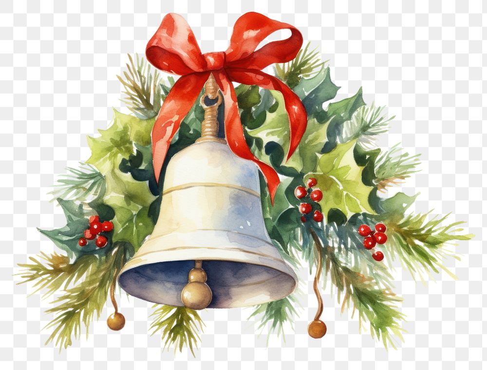 PNG Bell christmas plant transparent background. 