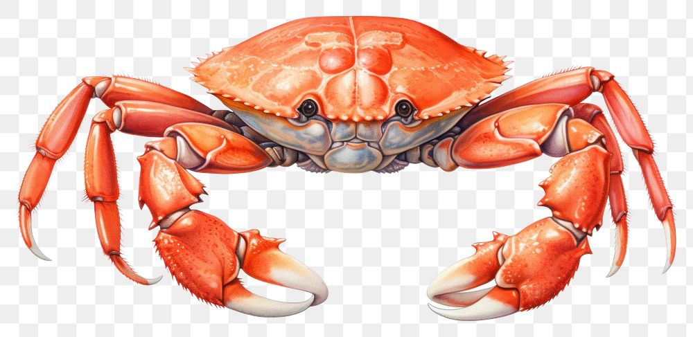 PNG Crab animal, digital paint illustration. AI generated image
