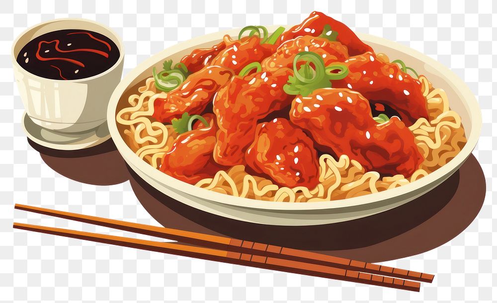 PNG Chopsticks noodle food meal. AI generated Image by rawpixel.