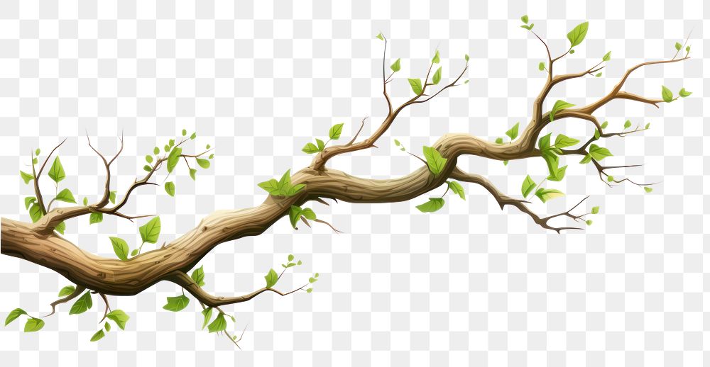 PNG Tree branch plant transparent background. AI generated Image by rawpixel.