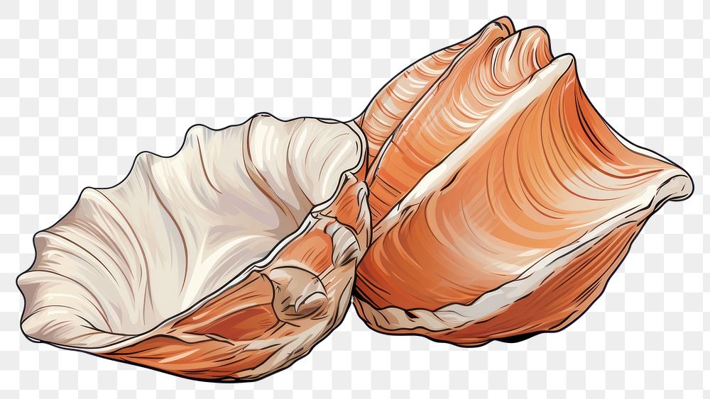 PNG Seafood conch shell clam transparent background
