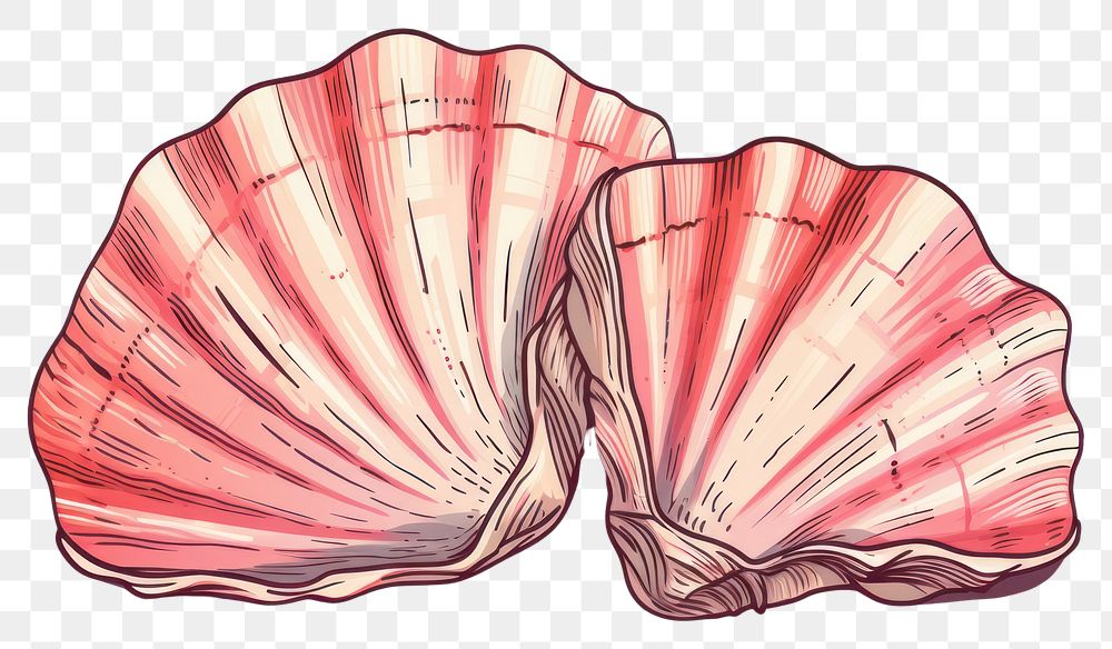 PNG Shell clam invertebrate shellfish transparent background