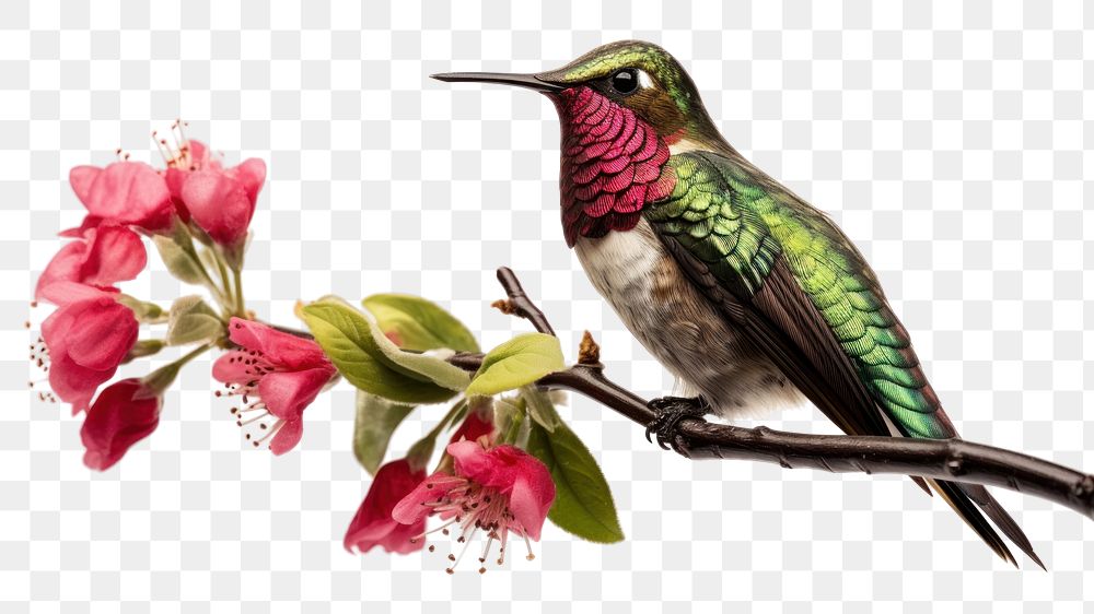 PNG Hummingbird animal branch flower. 