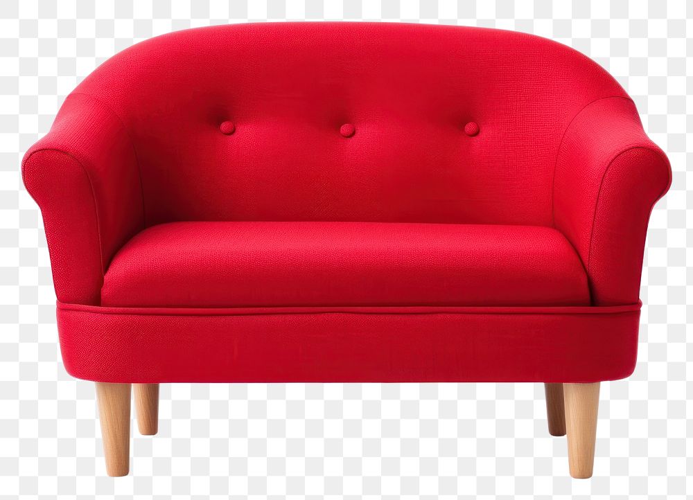 PNG  Furniture armchair red white background. AI generated Image by rawpixel.