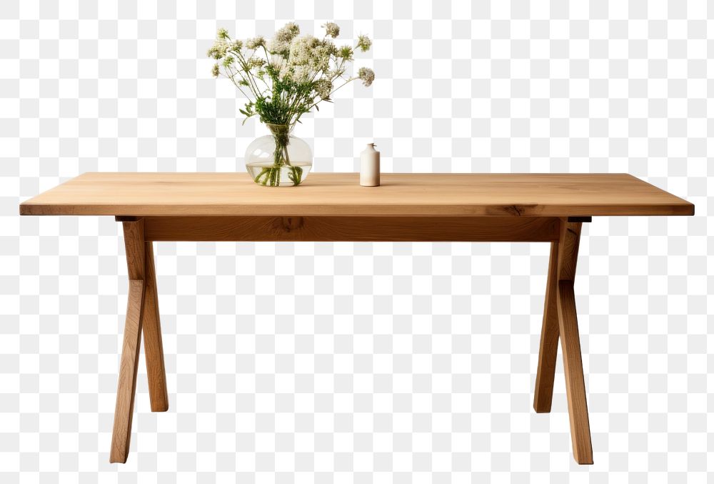 PNG  Table furniture flower desk. AI generated Image by rawpixel.