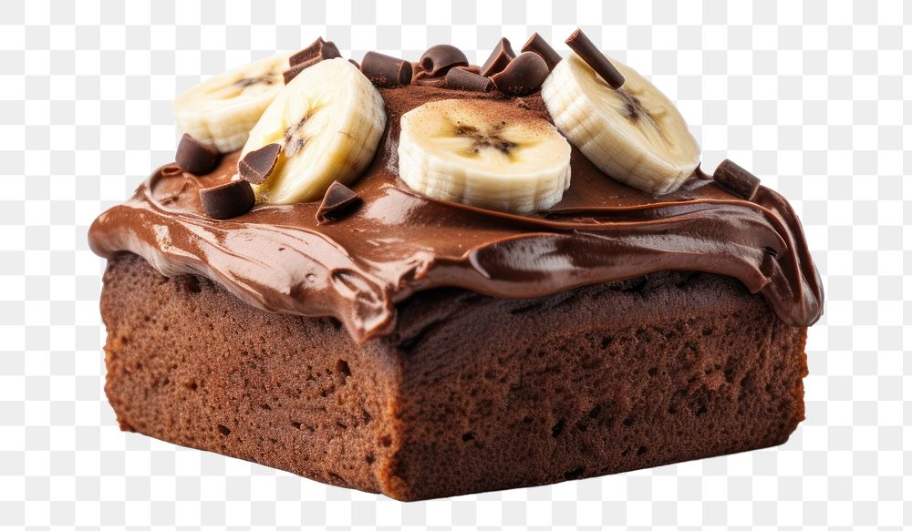 PNG Chocolate dessert banana food. AI generated Image by rawpixel.