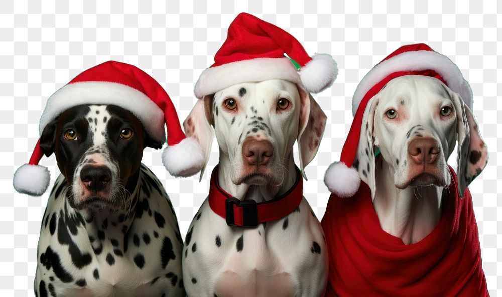PNG Dog christmas dalmatian portrait transparent background