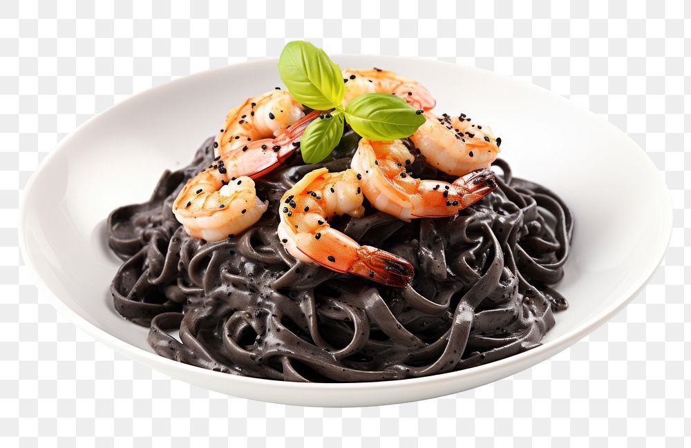 PNG Pasta seafood noodle shrimp. AI generated Image by rawpixel.