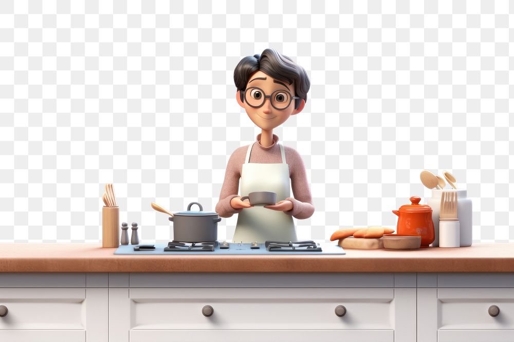 PNG Food kitchen cartoon cook. AI generated Image by rawpixel.